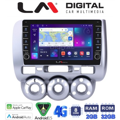 LM Digital - LM ZG8730 GPS Οθόνη OEM Multimedia Αυτοκινήτου για HONDA JAZZ 20022009 (CarPlay/AndroidAuto/BT/GPS/WIFI/GPRS)