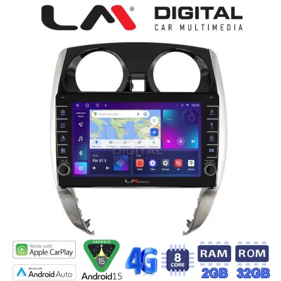 LM Digital - LM ZG8790 GPS Οθόνη OEM Multimedia Αυτοκινήτου για Nissan Note 2013 2020 (CarPlay/AndroidAuto/BT/GPS/WIFI/GPRS)