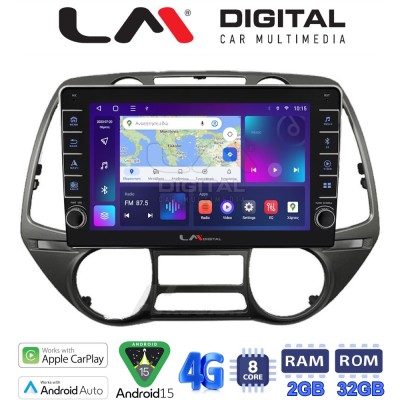 LM Digital - LM ZG8837 GPS Οθόνη OEM Multimedia Αυτοκινήτου για Hyundai i20 2008 2014 (CarPlay/AndroidAuto/BT/GPS/WIFI/GPRS)
