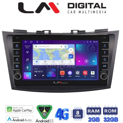 LM Digital - LM ZG8179 GPS Οθόνη OEM Multimedia Αυτοκινήτου για SUZUKI SWIFT 20112016 (CarPlay/AndroidAuto/BT/GPS/WIFI/GPRS)