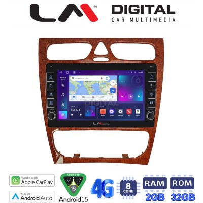 LM Digital - LM ZG8171W GPS Οθόνη OEM Multimedia Αυτοκινήτου για Mercedes C Class 1999 2004 (Προ Facelift) (CarPlay/AndroidAuto