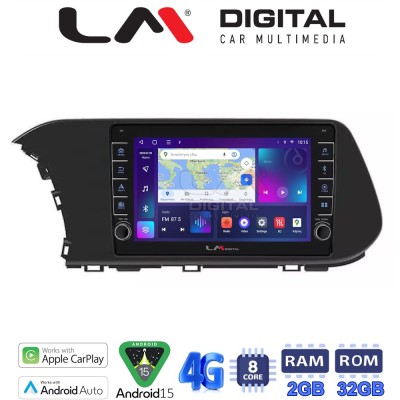 LM Digital - LM ZG8229 GPS Οθόνη OEM Multimedia Αυτοκινήτου για Hyundai i20 2021 (CarPlay/AndroidAuto/BT/GPS/WIFI/GPRS)