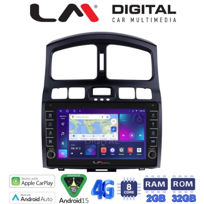 LM Digital - LM ZG8317 GPS Οθόνη OEM Multimedia Αυτοκινήτου για Hyundai Santa Fe 2000 2006 (CarPlay/AndroidAuto/BT/GPS/WIFI/GPR
