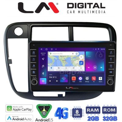 LM Digital - LM ZG8377 GPS Οθόνη OEM Multimedia Αυτοκινήτου για Honda Civic 1999 2001 (CarPlay/AndroidAuto/BT/GPS/WIFI/GPRS)