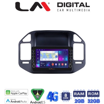 LM Digital - LM ZG8990 GPS Οθόνη OEM Multimedia Αυτοκινήτου για Mitsubishi Pajero 1999 2006 (CarPlay/AndroidAuto/BT/GPS/WIFI/GP
