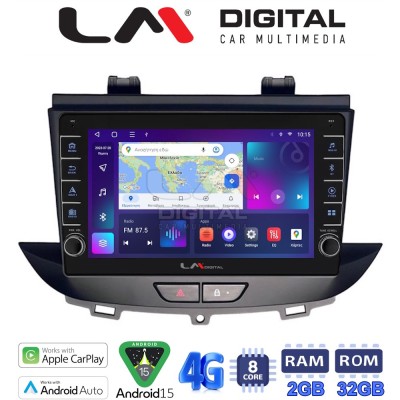 LM Digital - LM ZG8664 GPS Οθόνη OEM Multimedia Αυτοκινήτου για Opel Crossland-Grandland 2017 (CarPlay/AndroidAuto/BT/GPS/WIFI/