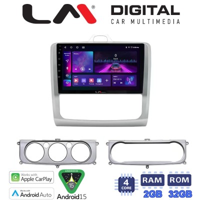 LM Digital - LM ZA4329 GPS Οθόνη OEM Multimedia Αυτοκινήτου για FORD FOCUS 20042012 (CarPlay/AndroidAuto/BT/GPS/WIFI/GPRS)
