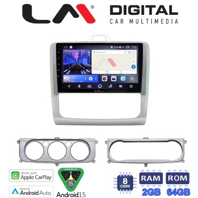 LM Digital - LM ZW8329 GPS Οθόνη OEM Multimedia Αυτοκινήτου για FORD FOCUS 20042012 (CarPlay/AndroidAuto/BT/GPS/WIFI)