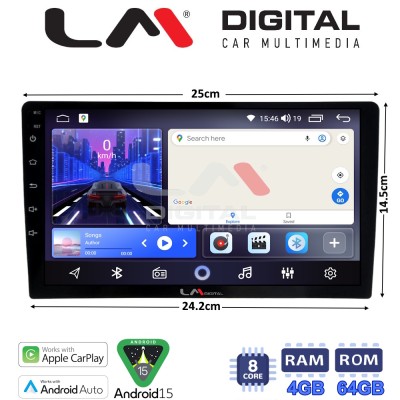 LM Digital - LM K8910 GPS Οθόνη universal τύπου tablet με 8core 4GB/64GB και IPS οθόνη