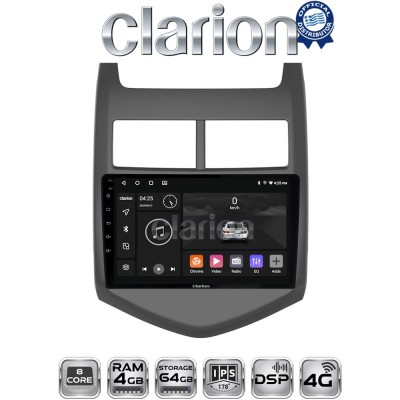 CLARION GL72107 Οθόνη OEM Multimedia Αυτοκινήτου για CHEVROLET AVEO 2012 (CarPlay/AndroidAuto/BT/GPS/WIFI/GPRS)