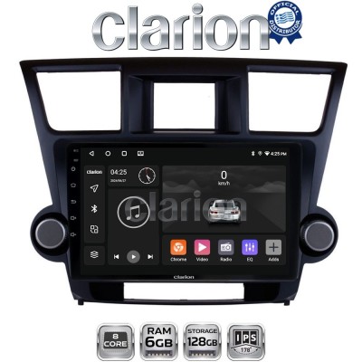 CLARION GL53089 Οθόνη OEM Multimedia Αυτοκινήτου για Toyota Highlander 2008 2015 (CarPlay/AndroidAuto/BT/GPS/WIFI/GPRS)