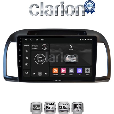 CLARION GL53300B Οθόνη OEM Multimedia Αυτοκινήτου για Nissan Micra 2002 2007 (CarPlay/AndroidAuto/BT/GPS/WIFI/GPRS)