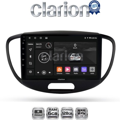 CLARION GL53455 Οθόνη OEM Multimedia Αυτοκινήτου για HYUNDAI i10 20082013 (CarPlay/AndroidAuto/BT/GPS/WIFI/GPRS)