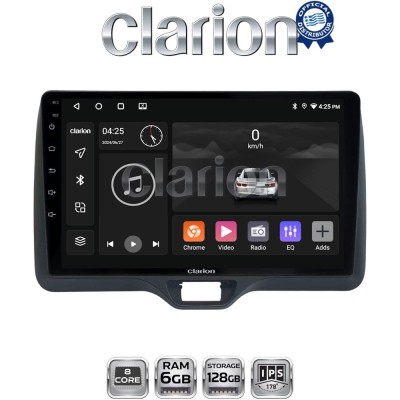 CLARION GL53554H Οθόνη OEM Multimedia Αυτοκινήτου για Toyota Yaris 2020 2023 (CarPlay/AndroidAuto/BT/GPS/WIFI/GPRS)