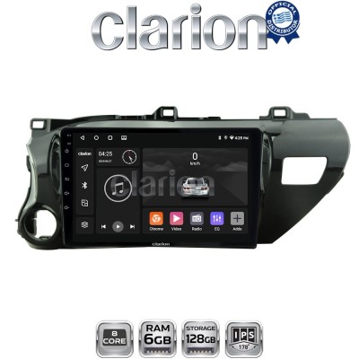 CLARION GL53588 Οθόνη OEM Multimedia Αυτοκινήτου για TOYOTA HILUX 2017 (CarPlay/AndroidAuto/BT/GPS/WIFI/GPRS)