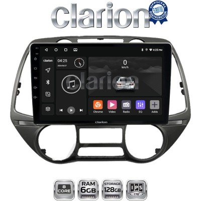 CLARION GL53837 Οθόνη OEM Multimedia Αυτοκινήτου για Hyundai i20 2008 2014 (CarPlay/AndroidAuto/BT/GPS/WIFI/GPRS)