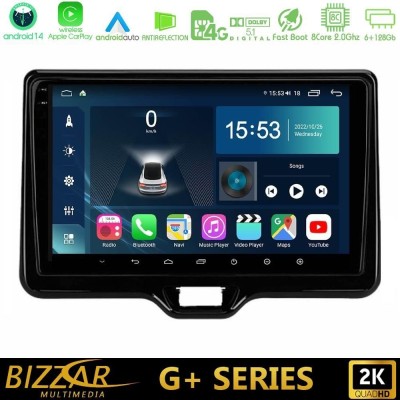 Bizzar G+ Series Toyota Yaris Cross RHD 2020- (Low Version) 8core Android14 6+128GB Navigation Multimedia Tablet 9"
