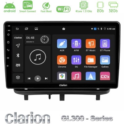 Clarion GL300 Series 4Core Android ClarionOS 2+32GB Opel Corsa D 2006-2014 Navigation Multimedia Tablet 9" Με Carplay & Android 