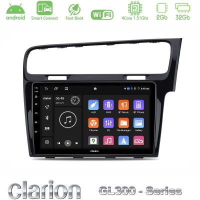 Clarion GL300 Series 4Core Android ClarionOS 2+32GB VW GOLF 7 RHD Navigation Multimedia Tablet 10" Με Carplay & Android Auto