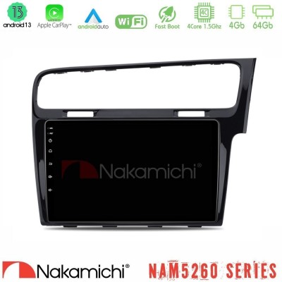 Nakamichi NAM5260 Series 4Core Android13 4+64GB VW GOLF 7 RHD Navigation Multimedia Tablet 10" Με Carplay & Android Auto