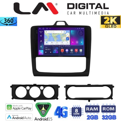LM Digital - LM ZB8329B GPS Οθόνη OEM Multimedia Αυτοκινήτου για Ford Focus 2004 2012 (CarPlay/AndroidAuto/BT/GPS/WIFI/GPRS)