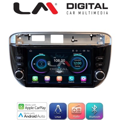 LM Digital - LM LX264 Οθόνη OEM Multimedia Αυτοκινήτου για Fiat Grande Punto 2012 (CarPlay/AndroidAuto/BT/WIFI) Linux OS