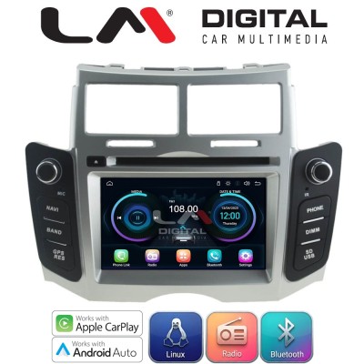 LM Digital - LM LX084 Οθόνη OEM Multimedia Αυτοκινήτου για Toyota Yaris 2006 2011 (CarPlay/AndroidAuto/BT/WIFI) Linux OS