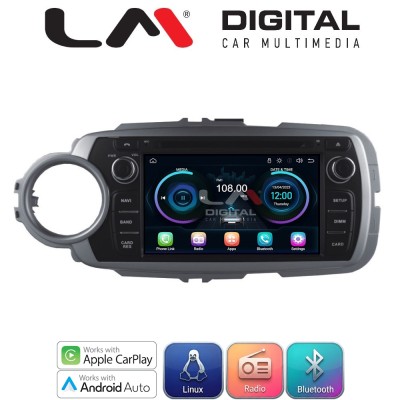 LM Digital - LM LX146 Οθόνη OEM Multimedia Αυτοκινήτου για Toyota Yaris 2012 2015 (CarPlay/AndroidAuto/BT/WIFI) Linux OS