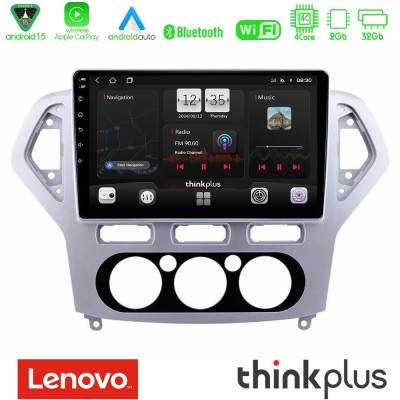 Lenovo Thinkplus Series 4Core Android15 2+32GB Ford Mondeo 2007-2010 Manual A/C Navigation Multimedia Tablet 10" Με Carplay & An