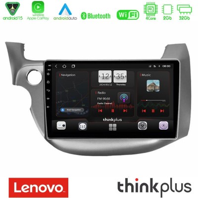 Lenovo Thinkplus Series 4Core Android15 2+32GB Honda Jazz 2009-2013 Navigation Multimedia Tablet 10" Με Carplay & Android Auto