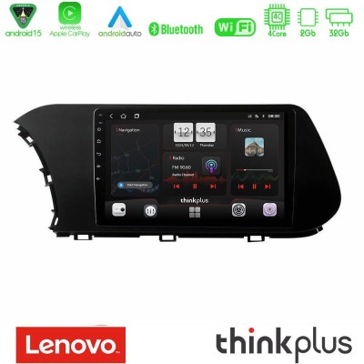 Lenovo Thinkplus Series 4Core Android15 2+32GB Hyundai i20 2021-2023 Navigation Multimedia Tablet 10" Με Carplay & Android Auto