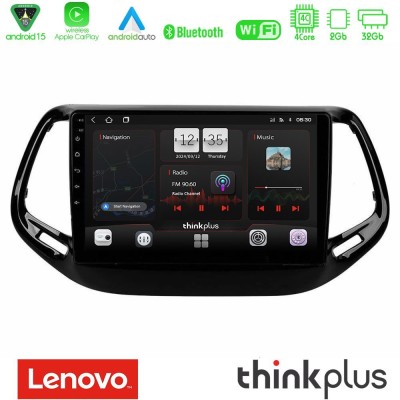 Lenovo Thinkplus Series 4Core Android15 2+32GB Jeep Compass 2017 Navigation Multimedia Tablet 10" Με Carplay & Android Auto