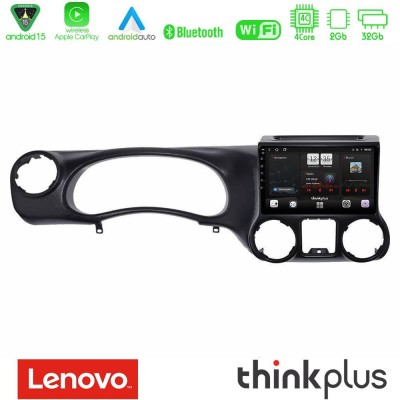 Lenovo Thinkplus Series 4Core Android15 2+32GB Jeep Wrangler 2011-2014 Navigation Multimedia Tablet 10" Με Carplay & Android Aut