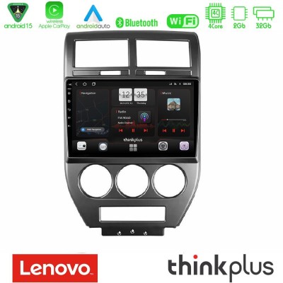 Lenovo Thinkplus Series 4Core Android15 2+32GB Jeep Compass/Patriot 2007-2008 Navigation Multimedia Tablet 10" Με Carplay & Andr
