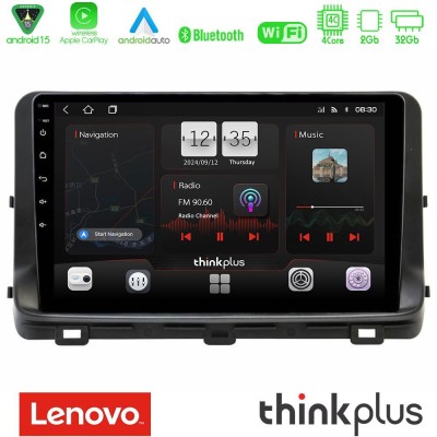 Lenovo Thinkplus Series 4Core Android15 2+32GB Kia Ceed 2018-2023 Navigation Multimedia Tablet 10" Με Carplay & Android Auto