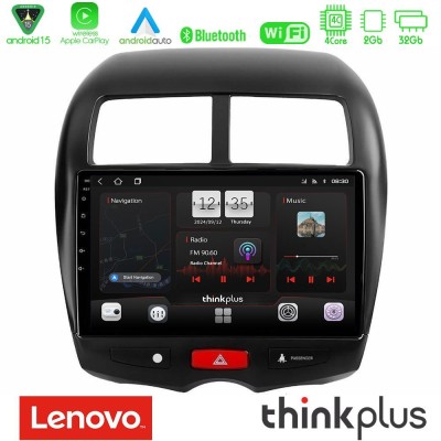 Lenovo Thinkplus Series 4Core Android15 2+32GB Mitsubishi ASX Navigation Multimedia Tablet 10" Με Carplay & Android Auto