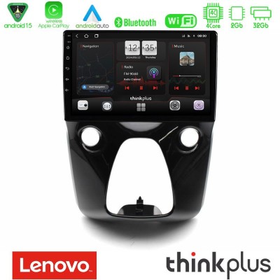 Lenovo Thinkplus Series 4Core Android15 2+32GB Toyota Aygo | Citroen C1 | Peugeot 108 Navigation Multimedia 10" Με Carplay & And