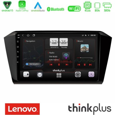 Lenovo Thinkplus Series 4Core Android15 2+32GB VW Passat Navigation Multimedia Tablet 10" Με Carplay & Android Auto