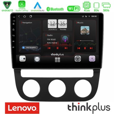 Lenovo Thinkplus Series 4Core Android15 2+32GB VW Jetta Navigation Multimedia Tablet 10" Με Carplay & Android Auto