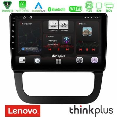 Lenovo Thinkplus Series 4Core Android15 2+32GB VW Jetta Navigation Multimedia Tablet 10" Με Carplay & Android Auto