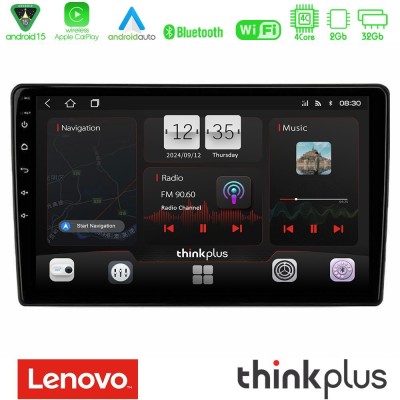 Lenovo Thinkplus Series 4Core Android15 2+32GB Alfa Romeo Giulietta 2014-2021 Navigation Multimedia Tablet 10" Με Carplay & Andr