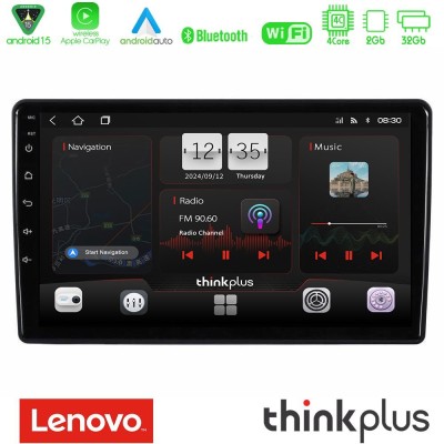 Lenovo Thinkplus Series 4Core Android15 2+32GB Opel Combo/Vectra /Vivaro/Agila Navigation Multimedia Tablet 10" Με Carplay & And
