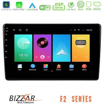 Bizzar F2 Series 8Core Android16 4+64GB Peugeot Partner / Citroën Berlingo 2008-2018 Navigation Multimedia Tablet 9"