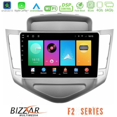 Bizzar F2 Series 8Core Android16 4+64GB Chevrolet Cruze 2009-2012 Navigation Multimedia Tablet 9"