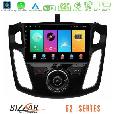 Bizzar F2 Series 8Core Android16 4+64GB Ford Focus 2012-2018 Navigation Multimedia Tablet 9"
