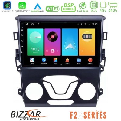 Bizzar F2 Series 8Core Android16 4+64GB Ford Mondeo 2014-2017 Navigation Multimedia Tablet 9"