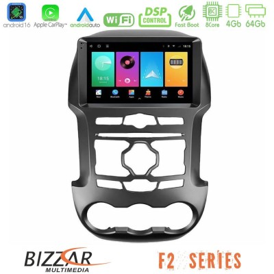 Bizzar F2 Series 8Core Android16 4+64GB Ford Ranger 2012-2016 Navigation Multimedia Tablet 9"