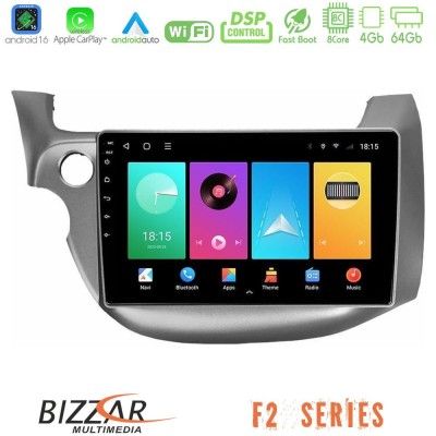 Bizzar F2 Series 8Core Android16 4+64GB Honda Jazz 2009-2013 Navigation Multimedia Tablet 10"