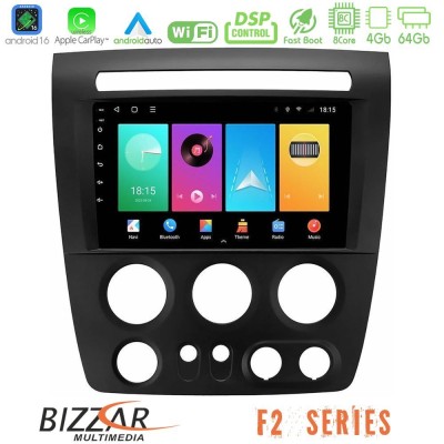 Bizzar F2 Series 8Core Android16 4+64GB Hummer H3 2005-2009 Navigation Multimedia Tablet 9"