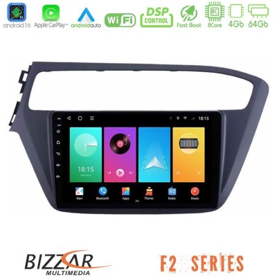 Bizzar F2 Series 8Core Android16 4+64GB Hyundai i20 2018-2020 Navigation Multimedia Tablet 9"